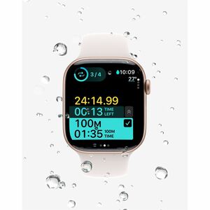 Watch Series 11 GPS + Cellular 46mm Rose Gold Aluminium Case with Light Blush Sport Band - M/L