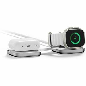LinQ Induction Charger - Charcoal White - For Smartphone, MagSafe-enabled Device, iPhone, AirPod, Smartwatch - Foldable, M