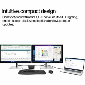 HP G6 9 Anschluss(e) USB-Typ C Docking Station für Desktop-PC, Notebook, Monitor, Workstation, Mobile Workstation - Ladefu