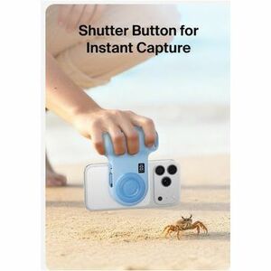 Belkin Stage PowerGrip CTA006 Charging Camera Grip/Power Bank - Ice Blue - USB - Battery - Portable