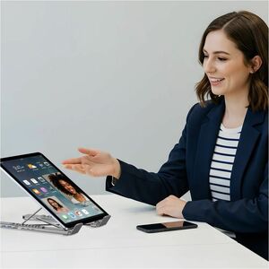 Foldable Laptop Stand with Docking Station (2USB-A 5Gbps + USB-C 5Gbps + HDMI 4K 60Hz + SD/Micro SD + PD 100W)
