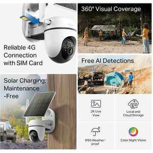 Tapo C615G 3 Megapixel Outdoor 2K Network Camera - Colour - Infrared/Color Night Vision - 2304 x 1296 - 4 mm Fixed Lens - 