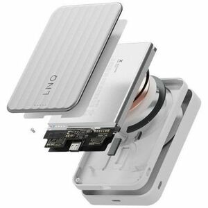 Xtorm LINQ Qi2 Wireless Power Bank - Grey - For iPhone, Mobile Device - 1 x Type-C 30W - Semi-solid-state - 10000 mAh - 25