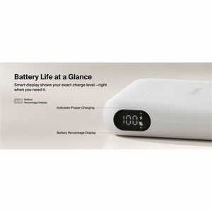 Belkin UltraCharge Pro Power Bank - White - For Qi2-enabled Device, MagSafe-enabled Device, iPhone - 1 x Type-C 25W - 1000
