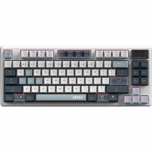 MSI FORGE GK600 TKL WIRELESS SKY Gaming Keyboard - Wired/Wireless Connectivity - Bluetooth/RF - Tenkeyless - 2.40 GHz - US