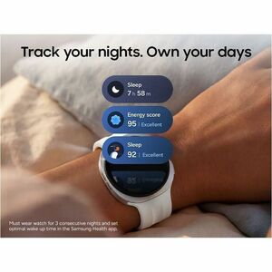 Samsung Galaxy Watch9 SM-L345F Smart Watch - 42.70 mm Case Height - 40.40 mm Case Width - Cream Body Color - Cream Band Co