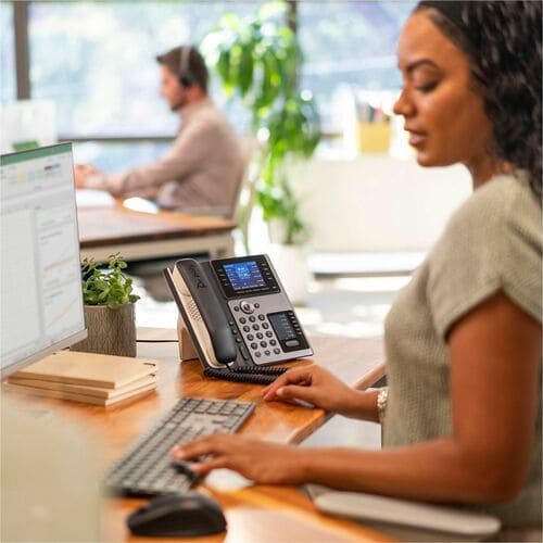 Poly Edge E450 IP Phone - Corded - Corded/Cordless - Bluetooth, NFC, Wi-Fi - 3 Multiple Conferencing - Desktop, Wall Mount