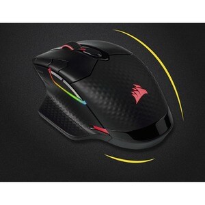 Corsair DARK CORE RGB Gaming Mouse - Optical - Cable/Wireless - Bluetooth - Black - 1 - USB 2.0 Type A - 18000 dpi - Scrol