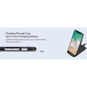 Adesso 10W Max Qi-Certified 2-Coil Foldable Wireless Charging Stand - 5 V DC Input - Input connectors: USB - Overcharge Pr