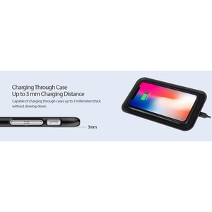 Adesso 10W Max Qi-Certified 3-Coil Wireless Charging Pad - 5 V DC, 9 V DC Input - Input connectors: USB - Overcharge Prote