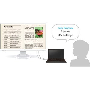 EIZO FlexScan EV2760-WT 27" Class WQHD LCD Monitor - 16:9 - White - 68.6 cm (27") Viewable - In-plane Switching (IPS) Tech