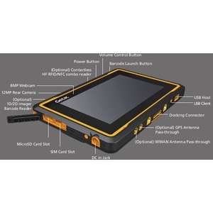 Getac ZX70 G2 Tablet - 17.8 cm (7") - Qualcomm Snapdragon 660 - 4 GB - 64 GB Storage - Android 9.0 Pie - 4G - Octa-core (8