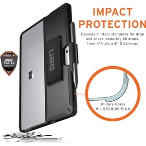 Urban Armor Gear Scout Carrying Case Microsoft Surface Go Tablet - Black - Impact Resistant, Drop Resistant - Thermoplasti