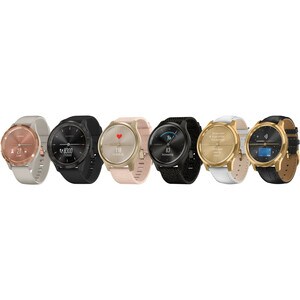 Garmin vívomove 3 GPS Watch - Slate - Stainless Steel Body - Black Case - Fiber Reinforced Polymer Case - Silicone Band - 