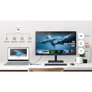 Samsung S27A600UUU 68 cm (26.8") WQHD LED LCD Monitor - 16:9 - Black - 27" Class - In-plane Switching (IPS) Technology - 2