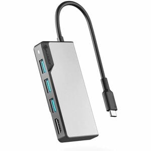 Alogic USB-C Fusion CORE 5-in-1 Hub V2 - USB Type C - 1 Displays Supported - 4K - 3840 x 2160 - 4 x USB Ports - 3 x USB 3.