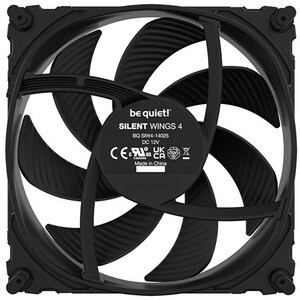 be quiet! Silent Wings 4 Kühllüfter - Kühler, Hülle - 140 mm Maximum Fan Diameter - 1 x Fan(s) - 133,20m³/h Maximum Airflo