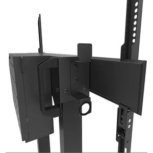 Neomounts Display Cart - 110 kg Capacity - 4 Casters - Steel - 1019 mm Width x 831 mm Depth x 2127 mm Height - Black