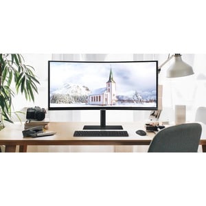Samsung ViewFinity S6 S34A650UBU 34" Class UW-QHD Curved Screen LCD Monitor - 21:9 - Black - 86.4 cm (34") Viewable - Vert