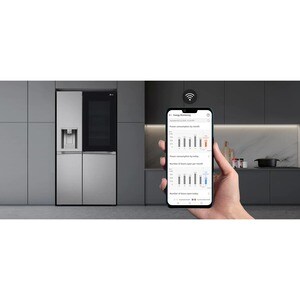 Congelatore/Freezer LG GSXV90MBAE 635 L Combinato - Metallico - Vetro temprato - Digital Inverter Compressor - Smart Conne
