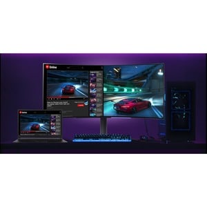 LG UltraGear 45GR95QE-B 45" (114.3 cm) Class UW-QHD Curved Screen Gaming OLED Monitor - 21:9 - Black - 44.5" (113 cm) View