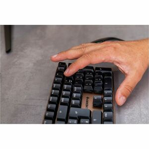 Clavier CHERRY KC 200 MX - Câble Connectivité - USB 2.0 Type A Interface - Français - Noir, Bronze - Mécanique/MX Pavé Num