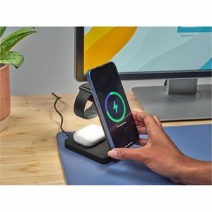 Trust Viro Induktionsladegerät - Schwarz - für Smartphone, iPhone, Smartwatch, AirPod, Ohrhörer - Eingangsstecker: USB - N