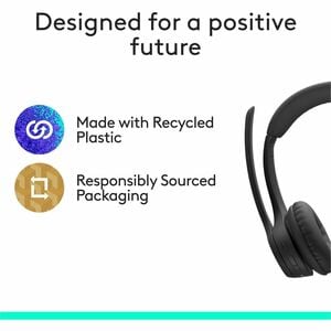 Logitech Zone 305 for Business, Wireless Bluetooth Headset With Microphone, Native Bluetooth, for Microsoft Teams, Black -
