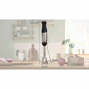 Frullatore a mano Bosch ErgoMaster - Con dorsi plastici, Acciaio inox - 1000 W - 1,40 m - Acciaio inox, Nero