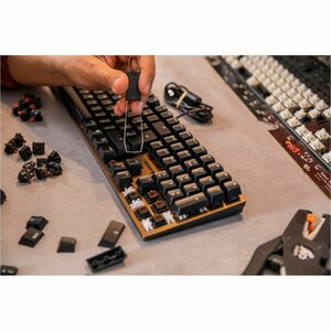 CHERRY KC 200 MX Teclado - Cabo Conectividade - USB tipo A Interface - Alemão - QWERTZ Layout - Preto, Bronze - Mecânica/M