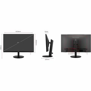 ViewSonic VG2709U-2K 27" Class LED Monitor - 68.6 cm (27") Viewable - LED Backlight - 350 cd/m² - 5 ms - 100 Hz Refresh Ra
