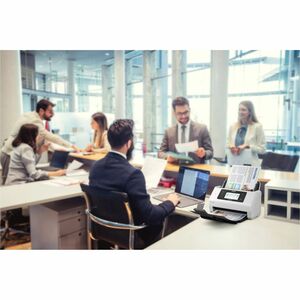 Epson WorkForce DS-800WN Sheetfed Scanner - 600 x 600 dpi Optical - White - 30-bit Color - 10-bit Grayscale - 50 ppm (Mono