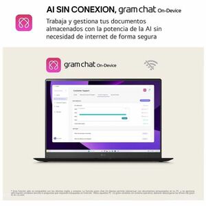 LG gram 17Z90T-G 17Z90T-G.AD88B 43.2 cm (17") Notebook - WQXGA - Intel Core Ultra 7 255H - 32 GB - 1 TB SSD - Spanish Keyb