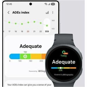 Samsung Galaxy Watch8 SM-L325F Smart Watch - 42.70 mm Case Height - 40.40 mm Case Width - Graphite Case Color - Graphite B