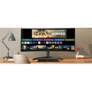 Monitor LCD inteligente LG 34SR60QC-B 34" (86.4cm) Class UW-QHD Pantalla curva - 21:9 - 34" (86.4cm) Viewable - Vertical A