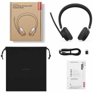 Cuffie Lenovo 6550 Wireless Over-the-head Stereo - Nero - Microsoft Teams Certification - Binaural - Circumaurale - 3000 c