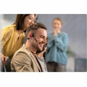 Shokz OpenComm2 UC Wireless Behind-the-neck, Earbud, Over-the-ear, Open-ear Stereo Earset - Black - Binaural - Open - 3000