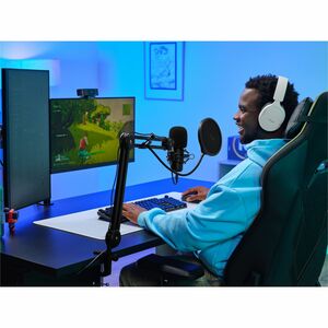 Microphone EMITA II+ avec bras articulé - GXT270-Filtre Anti-Pop et Anti-Vent, Gamer USB Micro avec Directivité Cardioïde 