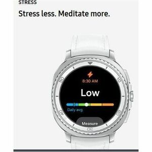 Samsung Galaxy Watch8 Classic SM-L505F Smart Watch - Rounded Square Case Shape - White Body Color - Stainless Steel Body M
