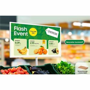 Samsung E-paper 13.3" 16:9 1200x1600 EM13D-X, Removable batteri, USB-C, Tizen 8 (1GB RAM, 8GB storage), WiFi, Bluetooth, U