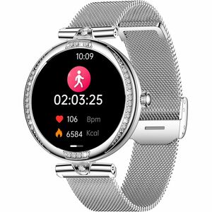 Carneo Seinna HR+ Smart Watch - 11.50 mm Case Thickness - 39.50 mm Case Width - Women - Silver, Rose Gold Body Color - Sil