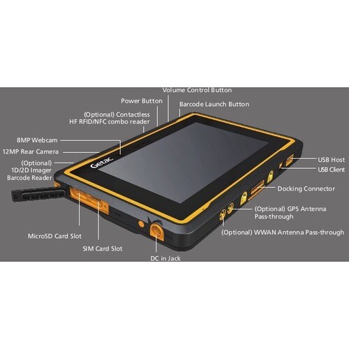 Getac ZX70 G2 Tablet - 17.8 cm (7") - Qualcomm Snapdragon 660 - 4 GB - 64 GB Storage - Android 9.0 Pie - 4G - Octa-core (8