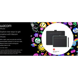 Wacom CTL-6100WL Intuos M Graphics Tablet - Graphics Tablet - 216 mm x 135 mm - 2540 lpi Wired/Wireless - Bluetooth - 4096