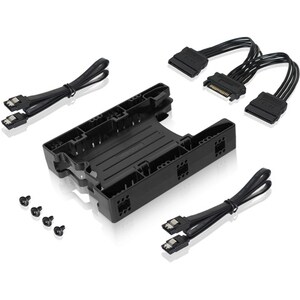 Icy Dock EZ-Fit Lite MB290SP-1B Drive Bay Adapter for 3.5" Internal - Black - 2 x HDD Supported - 2 x SSD Supported - 2 x 
