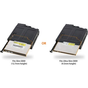 Icy Dock ToughArmor MB602SPO-B Drive Enclosure for 5.25" - Serial ATA/300 Host Interface Internal - Black - 2 x HDD Suppor