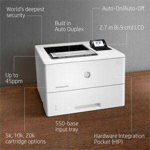 Imprimante laser Bureau HP LaserJet Enterprise M507 M507dn - Monochrome - Impression 45 ppm Mono - 1200 x 1200 dpi - Recto