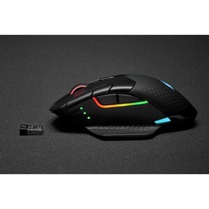 Corsair DARK CORE RGB Gaming Mouse - Optical - Cable/Wireless - Bluetooth - Black - 1 - USB 2.0 Type A - 18000 dpi - Scrol
