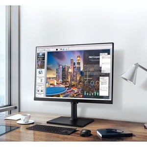 Samsung F24T450FQR 24" Class Full HD Gaming LCD Monitor - 16:9 - Black - 61 cm (24") Viewable - In-plane Switching (IPS) T