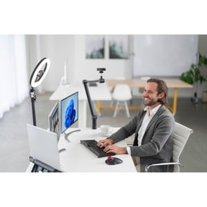 Kensington K87654WW Tischhalterung für Mikrofon, Webcam, Beleuchtungssystem, Ringleuchte - Höhenverstellbar - Aluminium, S