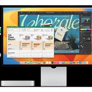 Apple Mac mini MMFJ3HN/A Desktop Computer - Apple M2 Octa-core (8 Core) - 8 GB RAM - 256 GB SSD - Mini PC - Silver - Apple